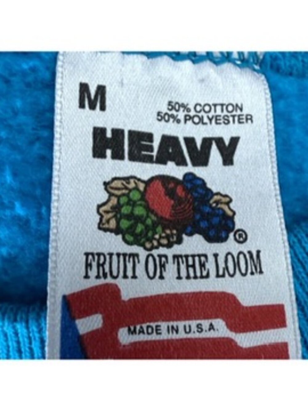 Vtg 80s Continental Airlines Blue Crewneck Sweatshirt Fruit of the Loom Size M - Picture 6 of 8